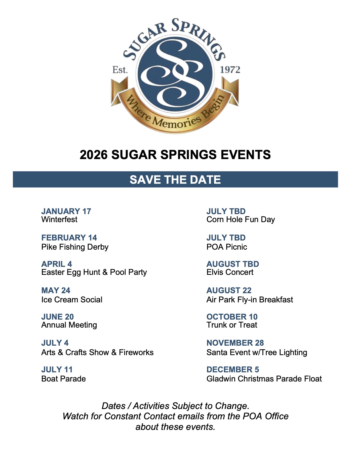 SSPOA 2022 Activities