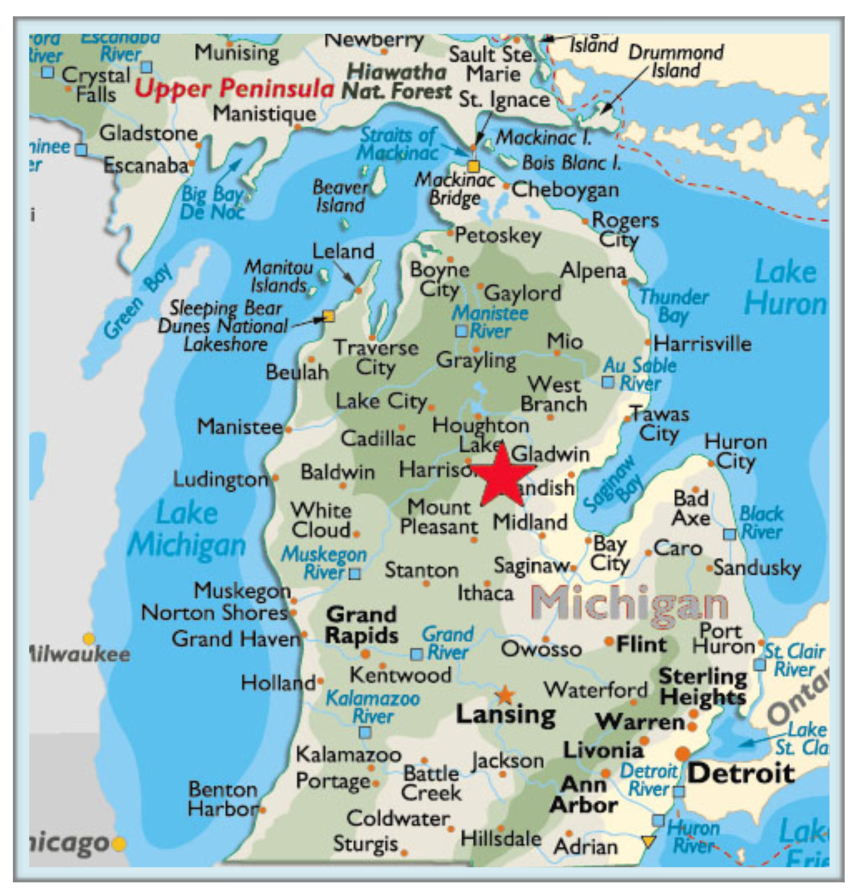 Map of Michigan