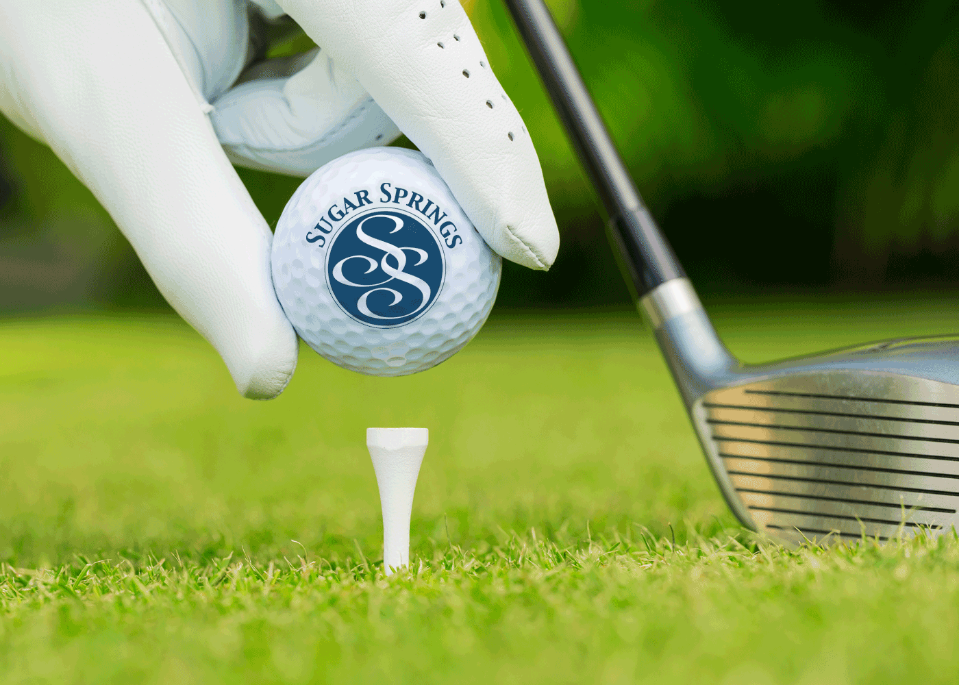 Sugar Springs Golf Ball on Tee Sugar Springs Golf Ball on Tee
